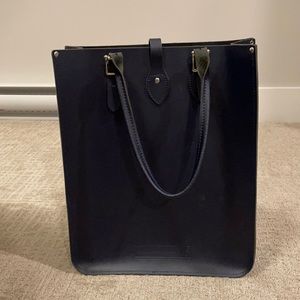 The satchel company portrait tote- navy brand new without tags